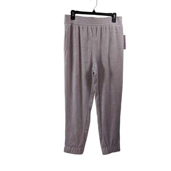 High Rise Velour Joggers Wild Fable Purple M Relaxed Casual Pants Pockets Lounge - Picture 1 of 8